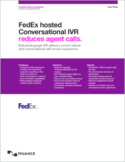 FedEx hosted conversational IVR reduces agent calls